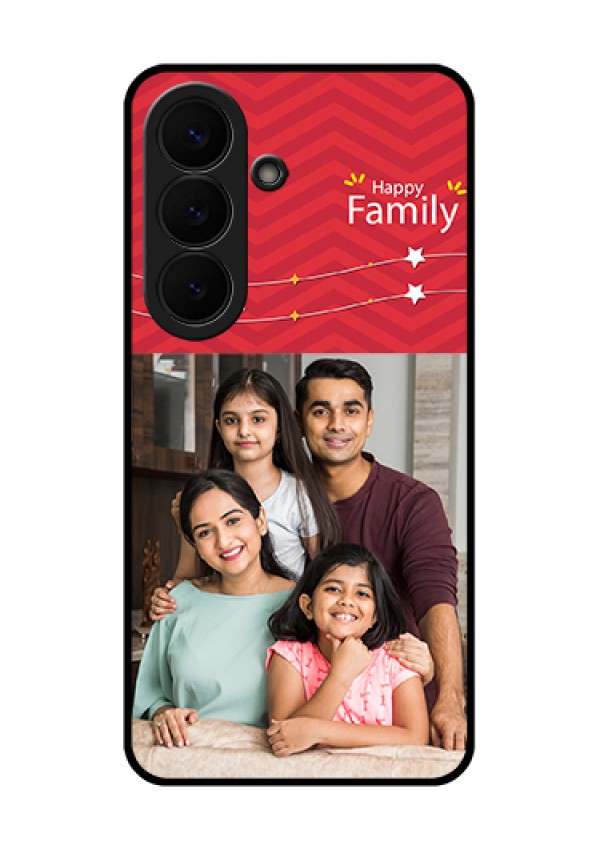 Samsung Galaxy S26 5G Custom Glass Phone Case - Happy Family Design