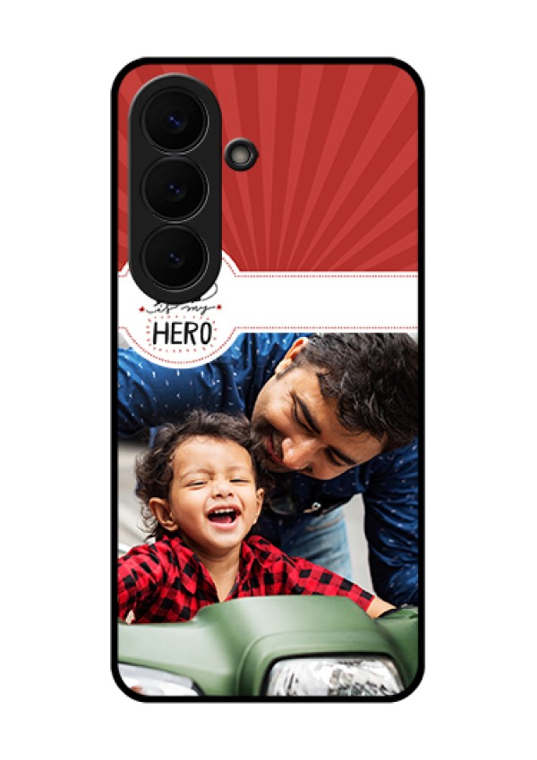 Samsung Galaxy S26 5G Custom Glass Phone Case - My Dad Hero Design