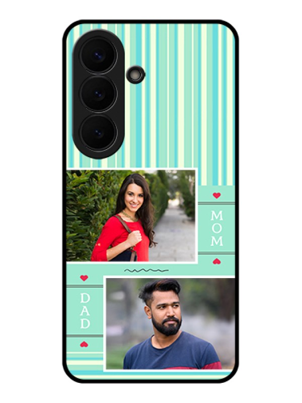 Custom Samsung Galaxy S26 5G Custom Glass Phone Case - Mom & Dad Pic Design