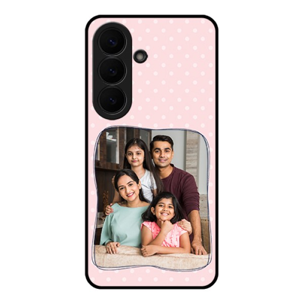Samsung Galaxy S26 5G Custom Glass Phone Case - Family With Dots Design Samsung Galaxy S26 5G Custom Glass Phone Case - Family With Dots Design