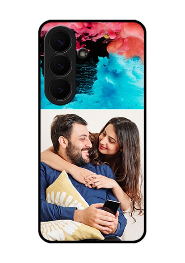 Samsung Galaxy S26 5G Custom Glass Phone Case - Quote With Acrylic Painting Design