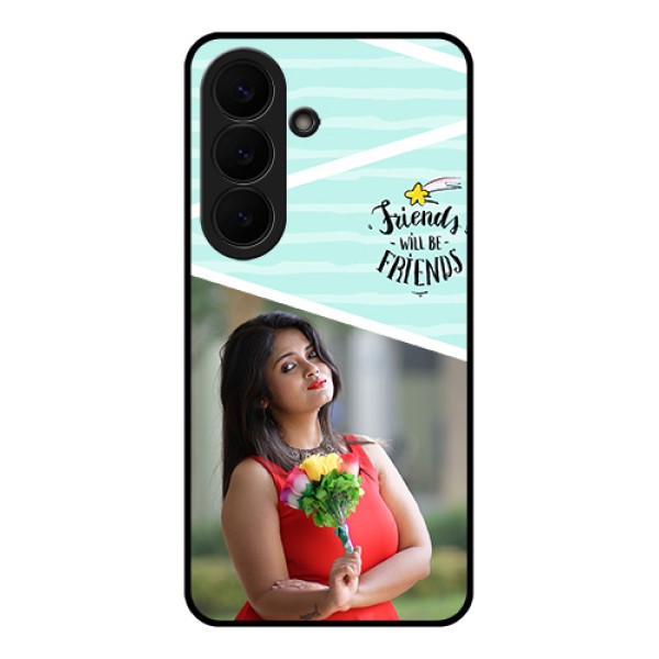 Samsung Galaxy S26 5G Custom Glass Phone Case - Friends Picture Icon Design Samsung Galaxy S26 5G Custom Glass Phone Case - Friends Picture Icon Design