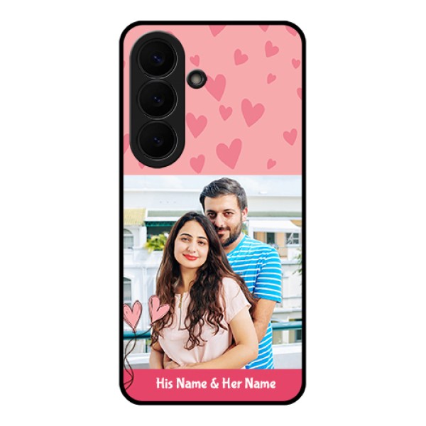 Samsung Galaxy S26 5G Custom Glass Phone Case - Love Design Peach Color Samsung Galaxy S26 5G Custom Glass Phone Case - Love Design Peach Color