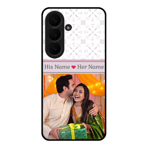 Samsung Galaxy S26 5G Custom Glass Phone Case - With Photo And Ethnic Design Samsung Galaxy S26 5G Custom Glass Phone Case - With Photo And Ethnic Design