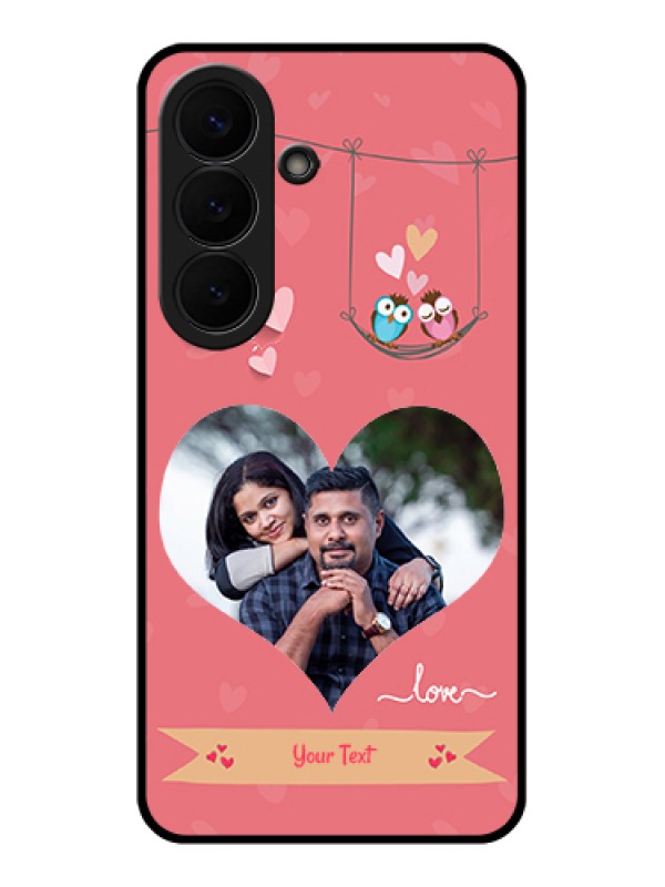 Custom Samsung Galaxy S26 5G Custom Glass Phone Case - Peach Color Love Design