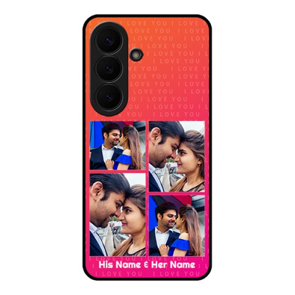 Samsung Galaxy S26 5G Custom Glass Phone Case - I Love You Pink Design Samsung Galaxy S26 5G Custom Glass Phone Case - I Love You Pink Design