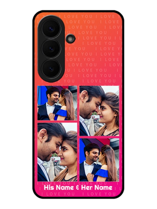 Custom Samsung Galaxy S26 5G Custom Glass Phone Case - I Love You Pink Design