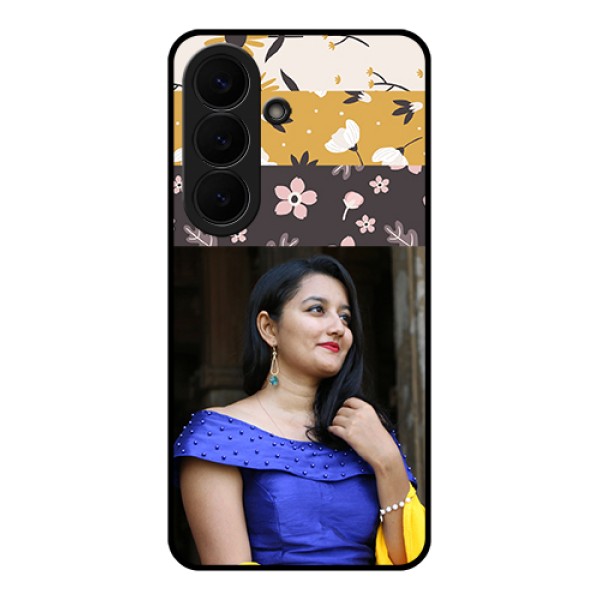 Samsung Galaxy S26 5G Custom Glass Phone Case - Stylish Floral Design Samsung Galaxy S26 5G Custom Glass Phone Case - Stylish Floral Design