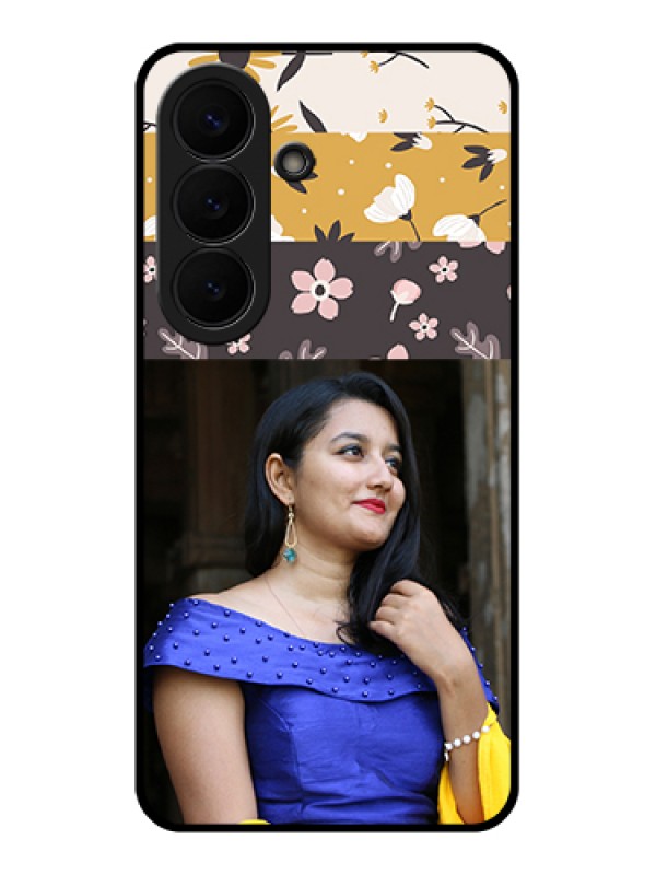 Custom Samsung Galaxy S26 5G Custom Glass Phone Case - Stylish Floral Design