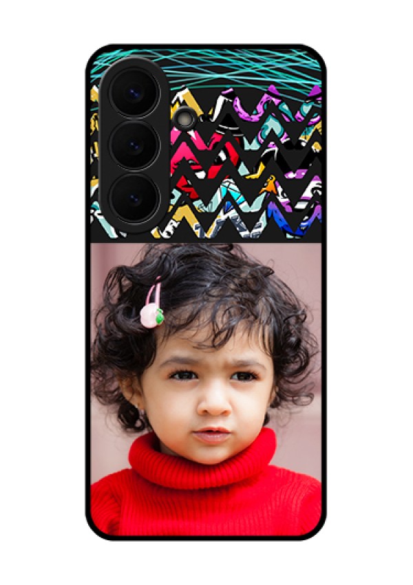 Samsung Galaxy S26 5G Custom Glass Phone Case - Neon Abstract Design