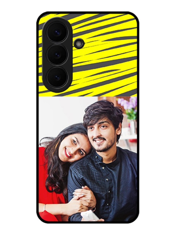 Custom Samsung Galaxy S26 5G Custom Glass Phone Case - Yellow Abstract Design