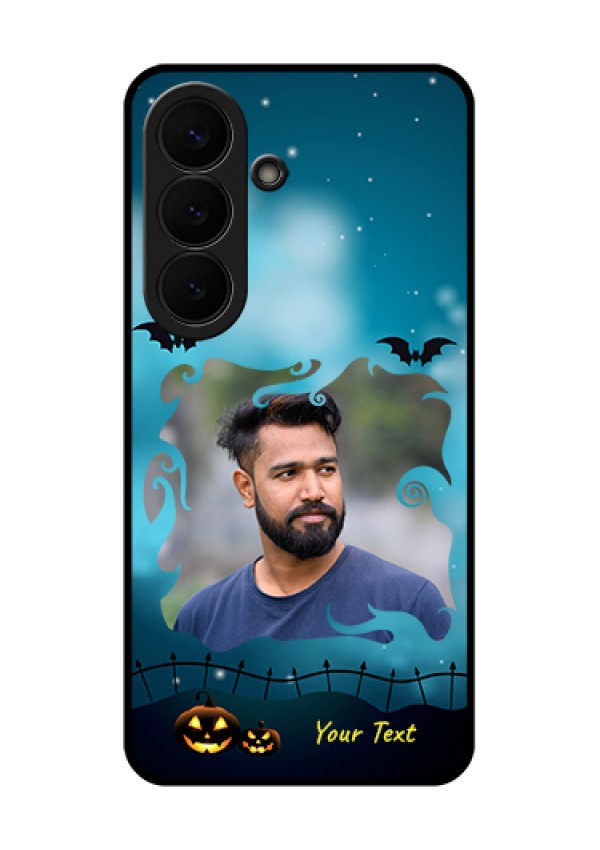 Samsung Galaxy S26 5G Custom Glass Phone Case - Halloween Frame Design