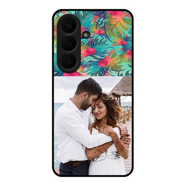 Samsung Galaxy S26 5G Custom Glass Phone Case - Watercolor Floral Design