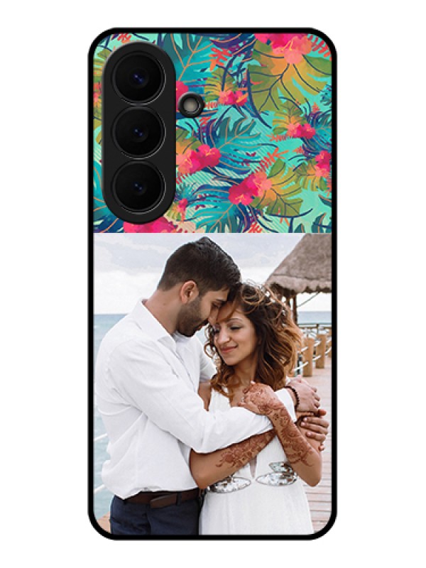 Custom Samsung Galaxy S26 5G Custom Glass Phone Case - Watercolor Floral Design