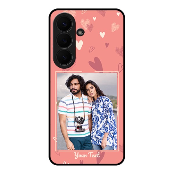 Samsung Galaxy S26 5G Custom Glass Phone Case - Love Doodle Art Design Samsung Galaxy S26 5G Custom Glass Phone Case - Love Doodle Art Design