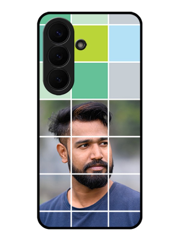 Custom Samsung Galaxy S26 5G Custom Glass Phone Case - With White Box Pattern