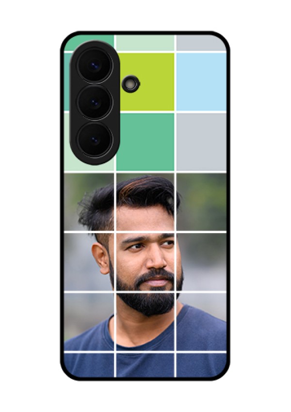 Samsung Galaxy S26 5G Custom Glass Phone Case - With White Box Pattern