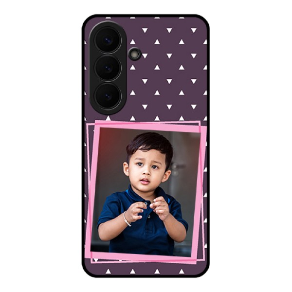 Samsung Galaxy S26 5G Custom Glass Phone Case - Triangle Pattern Dotted Design Samsung Galaxy S26 5G Custom Glass Phone Case - Triangle Pattern Dotted Design
