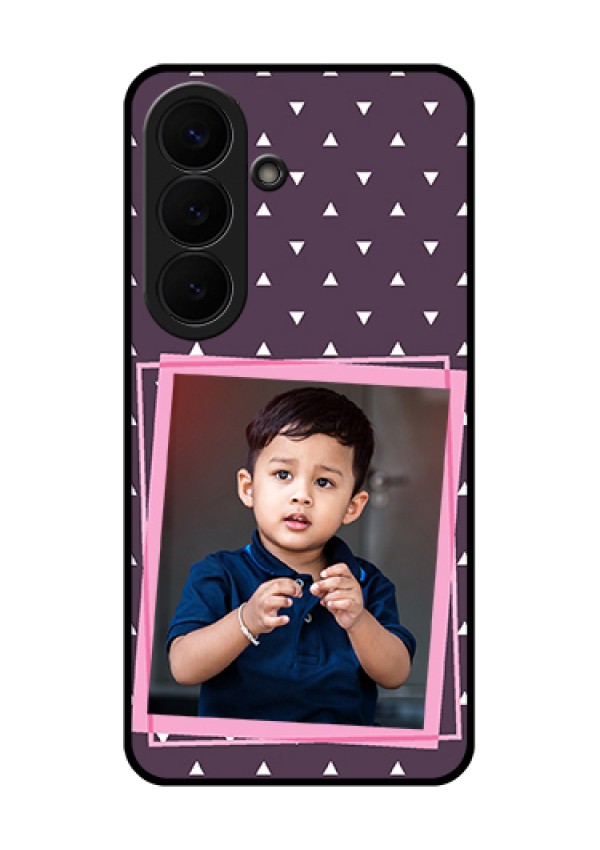 Samsung Galaxy S26 5G Custom Glass Phone Case - Triangle Pattern Dotted Design