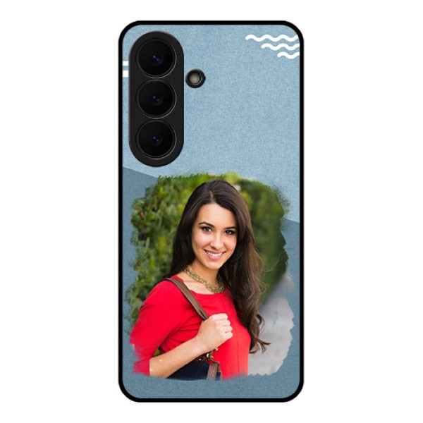 Samsung Galaxy S26 5G Custom Glass Phone Case - Grunge Line Art Design Samsung Galaxy S26 5G Custom Glass Phone Case - Grunge Line Art Design