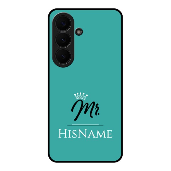 Samsung Galaxy S26 5G Custom Glass Phone Case - Mr With Name Design
