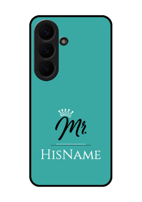 Samsung Galaxy S26 5G Custom Glass Phone Case - Mr With Name Design