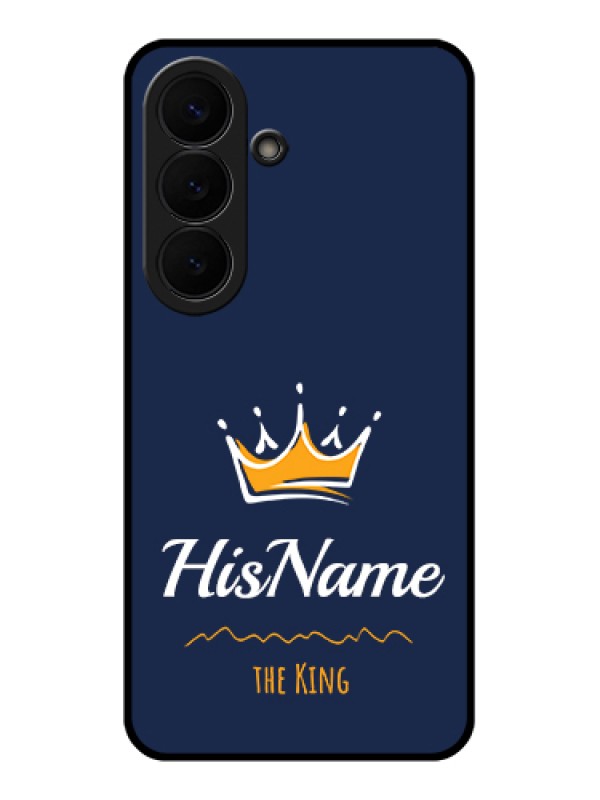 Custom Samsung Galaxy S26 5G Custom Glass Phone Case - King With Name Design