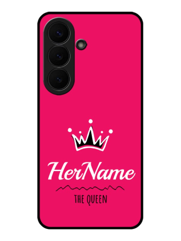 Custom Samsung Galaxy S26 5G Custom Glass Phone Case - Queen With Name Design