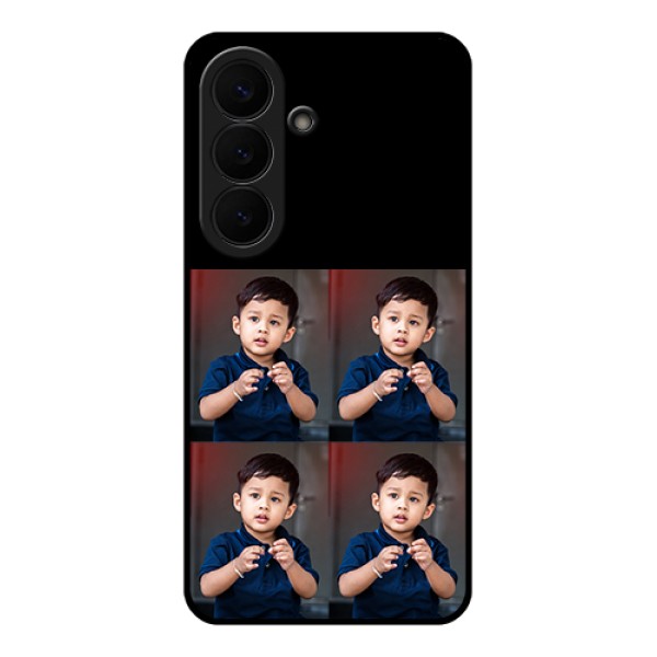 Samsung Galaxy S26 5G Custom Glass Phone Case - 4 Image Holder Design