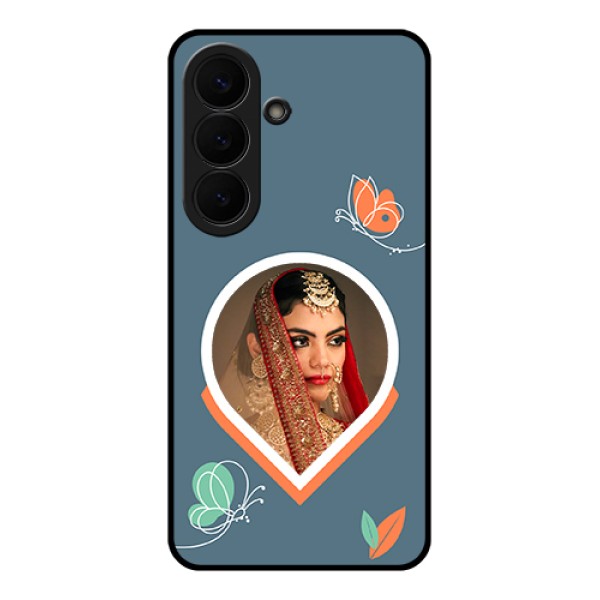 Samsung Galaxy S26 5G Custom Glass Phone Case - Droplet Butterflies Design Samsung Galaxy S26 5G Custom Glass Phone Case - Droplet Butterflies Design