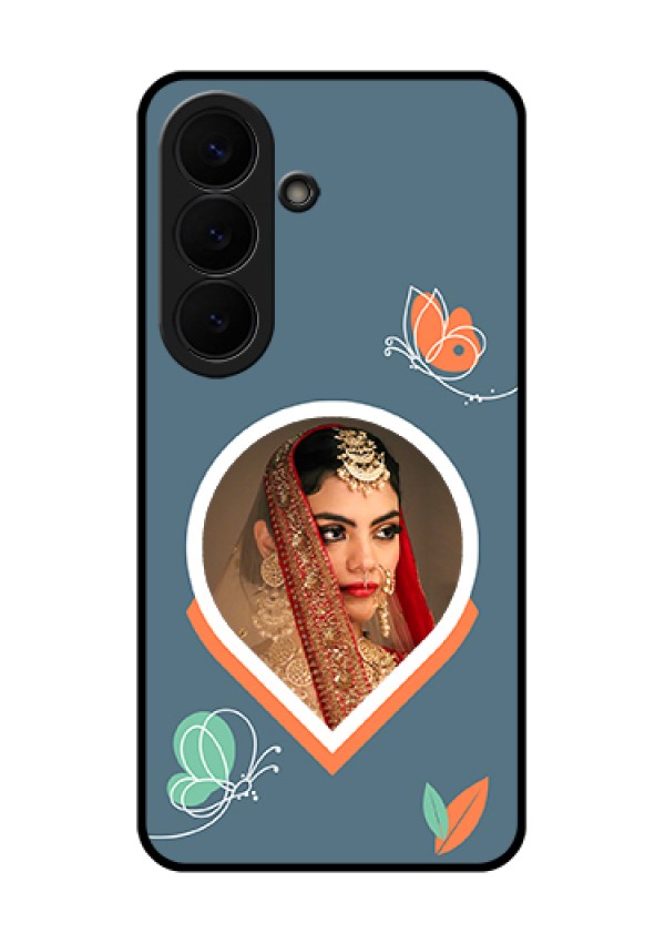 Samsung Galaxy S26 5G Custom Glass Phone Case - Droplet Butterflies Design