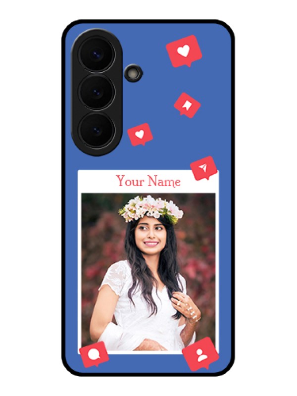 Custom Samsung Galaxy S26 5G Custom Glass Phone Case - Like Share And Comment Design