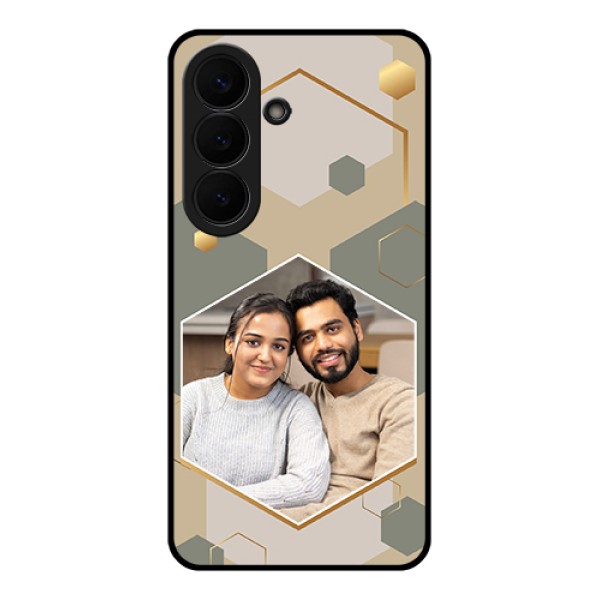 Samsung Galaxy S26 5G Custom Glass Phone Case - Stylish Hexagon Pattern Design Samsung Galaxy S26 5G Custom Glass Phone Case - Stylish Hexagon Pattern Design