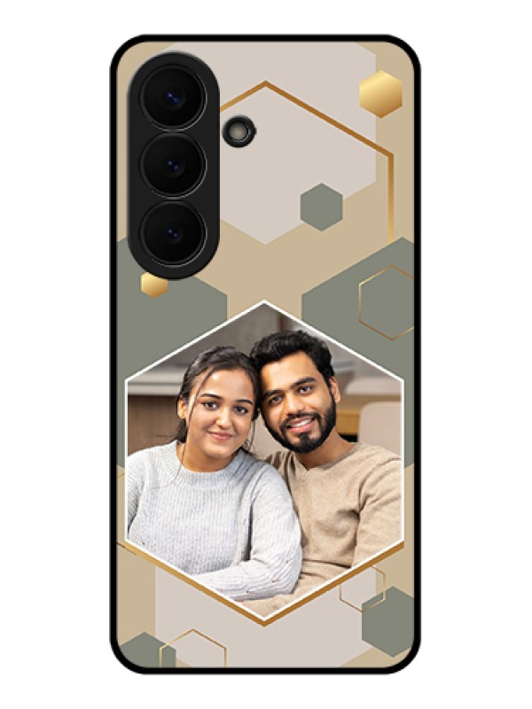 Custom Samsung Galaxy S26 5G Custom Glass Phone Case - Stylish Hexagon Pattern Design