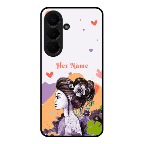 Samsung Galaxy S26 5G Custom Glass Phone Case - Woman And Nature Design Samsung Galaxy S26 5G Custom Glass Phone Case - Woman And Nature Design