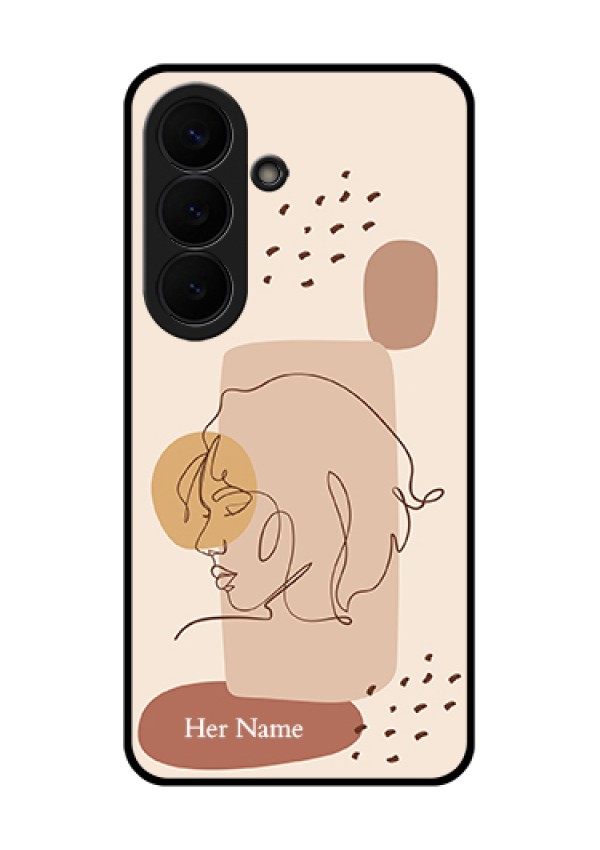 Samsung Galaxy S26 5G Custom Glass Phone Case - Calm Woman Line Art Design