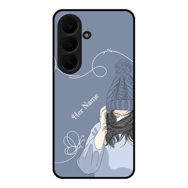 Samsung Galaxy S26 5G Custom Glass Phone Case - Girl In Winter Outfit Design Samsung Galaxy S26 5G Custom Glass Phone Case - Girl In Winter Outfit Design