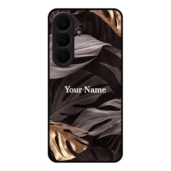 Samsung Galaxy S26 5G Custom Glass Phone Case - Wild Leaves Digital Paint Design