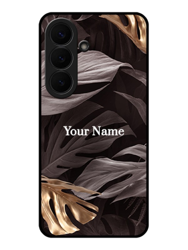 Custom Samsung Galaxy S26 5G Custom Glass Phone Case - Wild Leaves Digital Paint Design