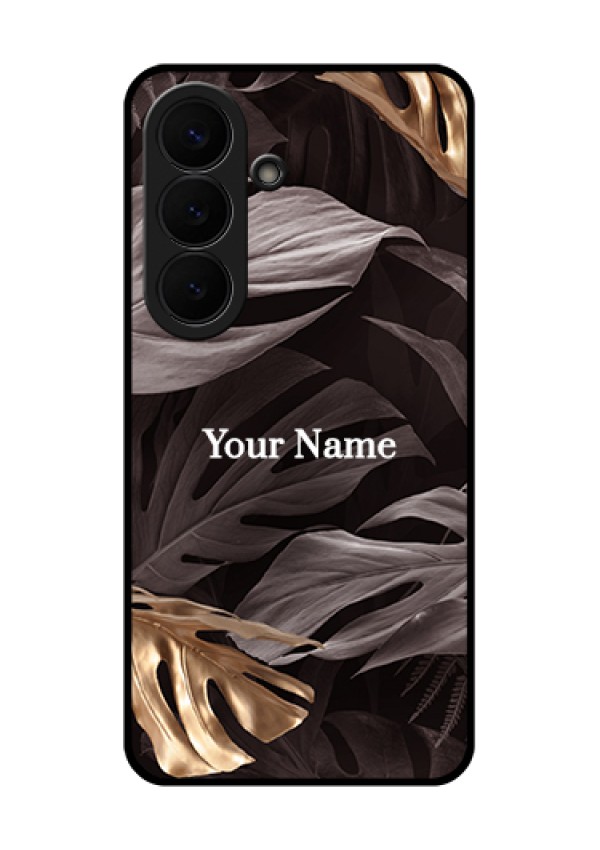 Samsung Galaxy S26 5G Custom Glass Phone Case - Wild Leaves Digital Paint Design
