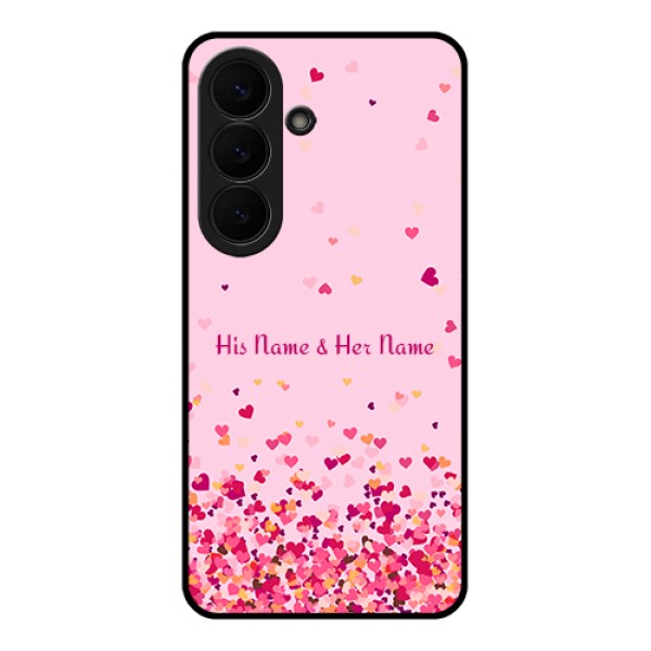 Samsung Galaxy S26 5G Custom Glass Phone Case - Floating Hearts Design Samsung Galaxy S26 5G Custom Glass Phone Case - Floating Hearts Design