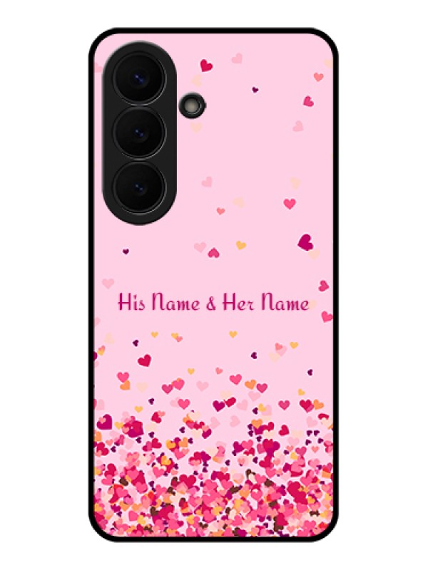 Custom Samsung Galaxy S26 5G Custom Glass Phone Case - Floating Hearts Design