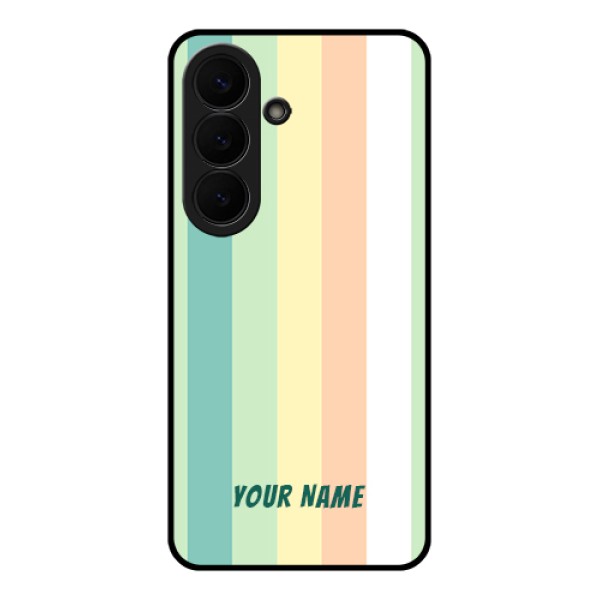 Samsung Galaxy S26 5G Custom Glass Phone Case - Multi - Colour Stripes Design Samsung Galaxy S26 5G Custom Glass Phone Case - Multi - Colour Stripes Design