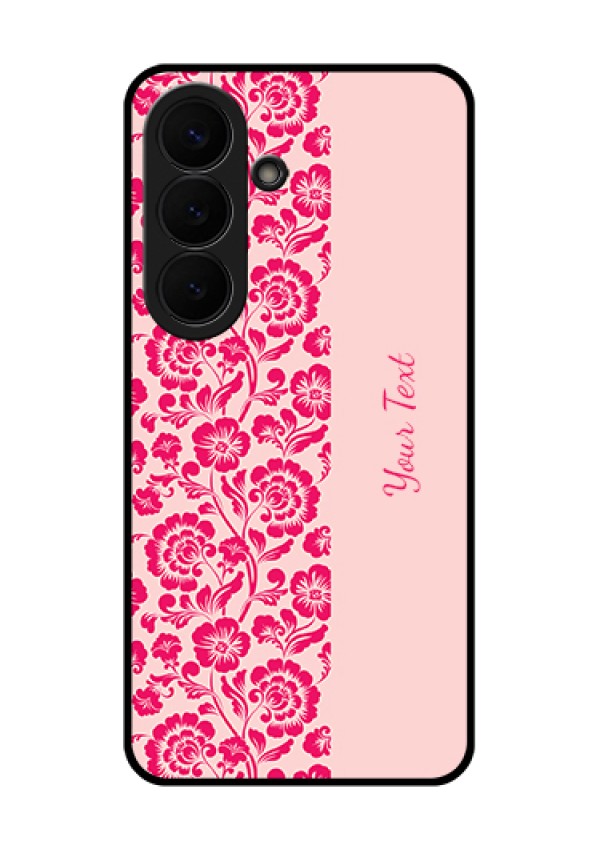 Samsung Galaxy S26 5G Custom Glass Phone Case - Attractive Floral Pattern Design