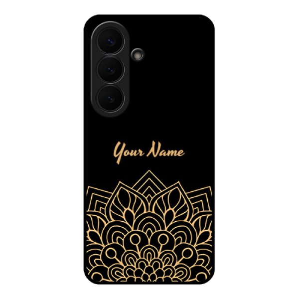 Samsung Galaxy S26 5G Custom Glass Phone Case - Golden Mandala Design