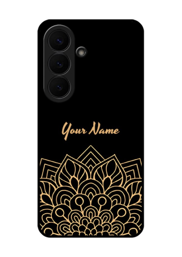 Samsung Galaxy S26 5G Custom Glass Phone Case - Golden Mandala Design