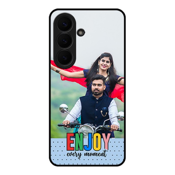 Samsung Galaxy S26 5G Custom Glass Phone Case - Enjoy Every Moment Design Samsung Galaxy S26 5G Custom Glass Phone Case - Enjoy Every Moment Design