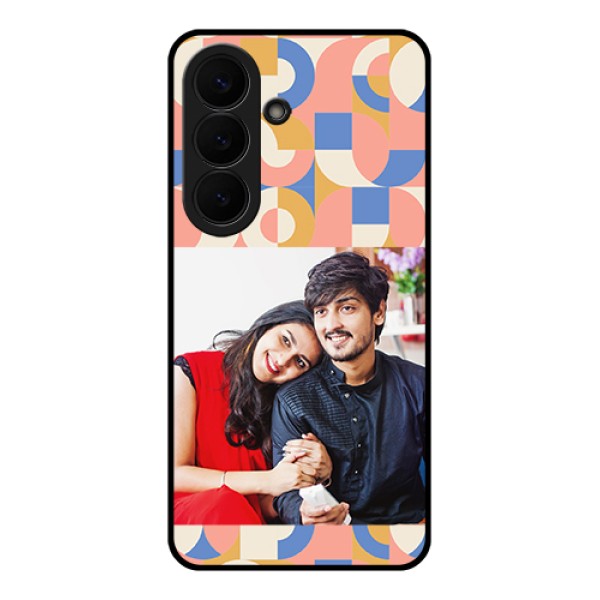Samsung Galaxy S26 5G Custom Glass Phone Case - Semi - Circle Maze Pattern Design