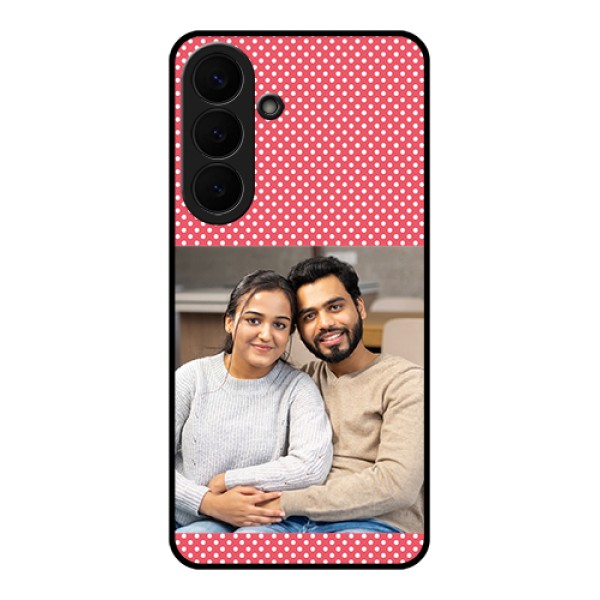 Samsung Galaxy S26 Plus 5G Custom Glass Phone Case - White Dotted Design