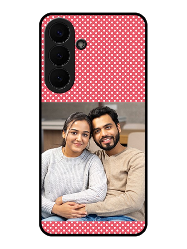 Custom Samsung Galaxy S26 Plus 5G Custom Glass Phone Case - White Dotted Design